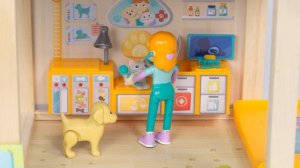 Деревянный кукольный домик "Ветеринарная клиника"