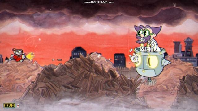 Прохожу босса в Cuphead (Робот доктора кашля).
