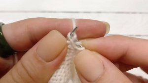 Прибавка из протяжки изнаночной с наклоном вправо