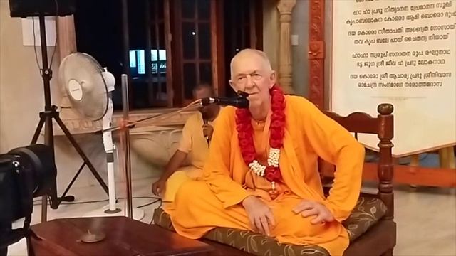 01.04.2025 - Философия сознания Кришны - Вечерняя лекция в храме ИСККОН Кришна-Баларам - Тривандрум