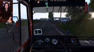 Моя сборка карт. KirovMap 1.7 и Scania LB 141. Девушка играет в ЕТС
