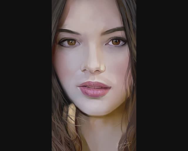 портрет девушки #speedpainting  [#draw #digitalart  #art #photoshop]