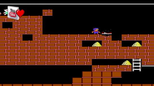 NES Lode Ranner STAGE-9 Walkthrough (Dendy) Денди Песочный Человек Прохождение 9 уровень смотреть онлайн