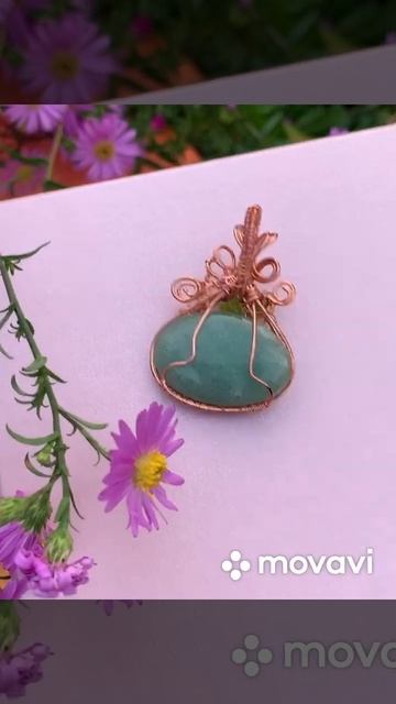 Кулон ручной работы "Зеленая тыква" из нефрита, Кулон смотреть онлайн