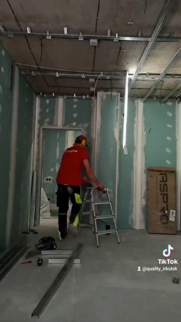 Монтаж двухуровнего каркаса для гипсокартона смотреть онлайн