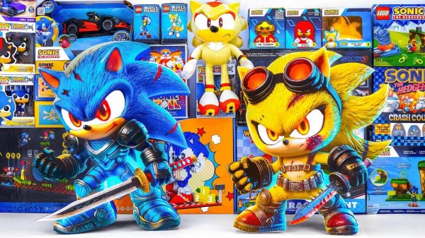 Распаковка игрушек Sonic The Hedgehog ASMR | Доспехи Sonic Warrior | Доспехи Tails Warrior