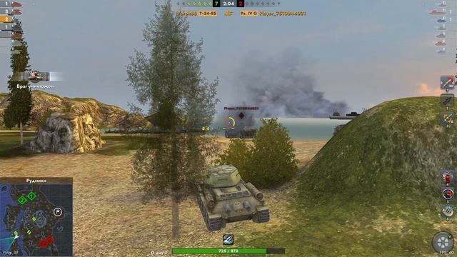 Tanks Blitz. Т-34-85 ЛВ-4 Понт смотреть онлайн
