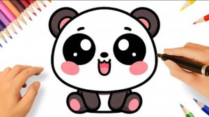 КАК ЛЕГКО НАРИСОВАТЬ ПАНДУ ПАНДОЧКУ 🐼❤️
