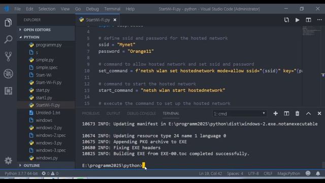 Компиляция в Python в один EXE файл На примере Создание точ смотреть онлайн