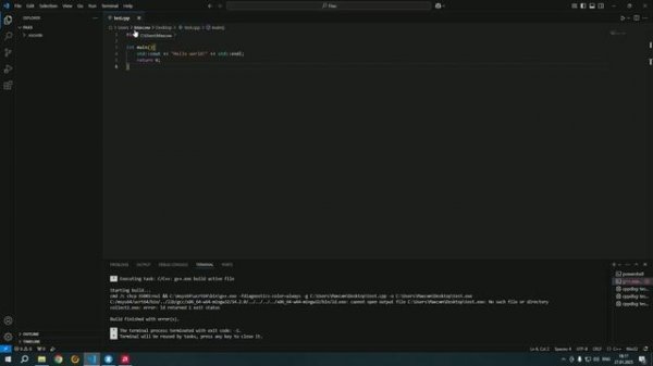 Launch: program does not exist VS code C++ | Решено