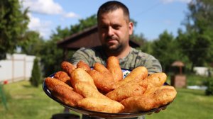 Самые вкусные пирожки с капустой в казане на костре