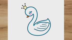 КАК НАРИСОВАТЬ ЛЕБЕДЯ С ЦИФРОЙ 2