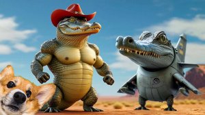 ДЕМОН КРОКОДИЛ ГЕНА СПАСАЕТ БОМБАРДИНО КРОКОДИЛО!! Корги Кекс Говорящая собака