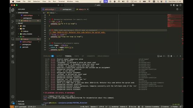 #03 Статичний аналіз коду: ESLint Prettier Husky TypeScript. Pro Testing Course