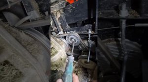 устраняем пробуксовку ходового ремня на райдере Daewoo DW