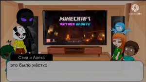 реакция персонажей майнкрафта на видео