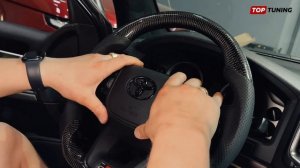 Карбоновый тюнинг руль в дизайне LC300 для Land Cruiser 200 / Prado