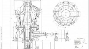 Чертёж и расчёт конусной дробилки ККД-900-140