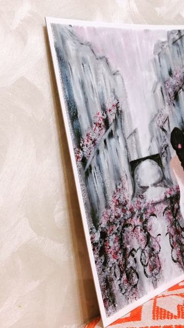 Девушка на балконе. #Картина #акрил 35*45 #хобби #краски #? смотреть онлайн