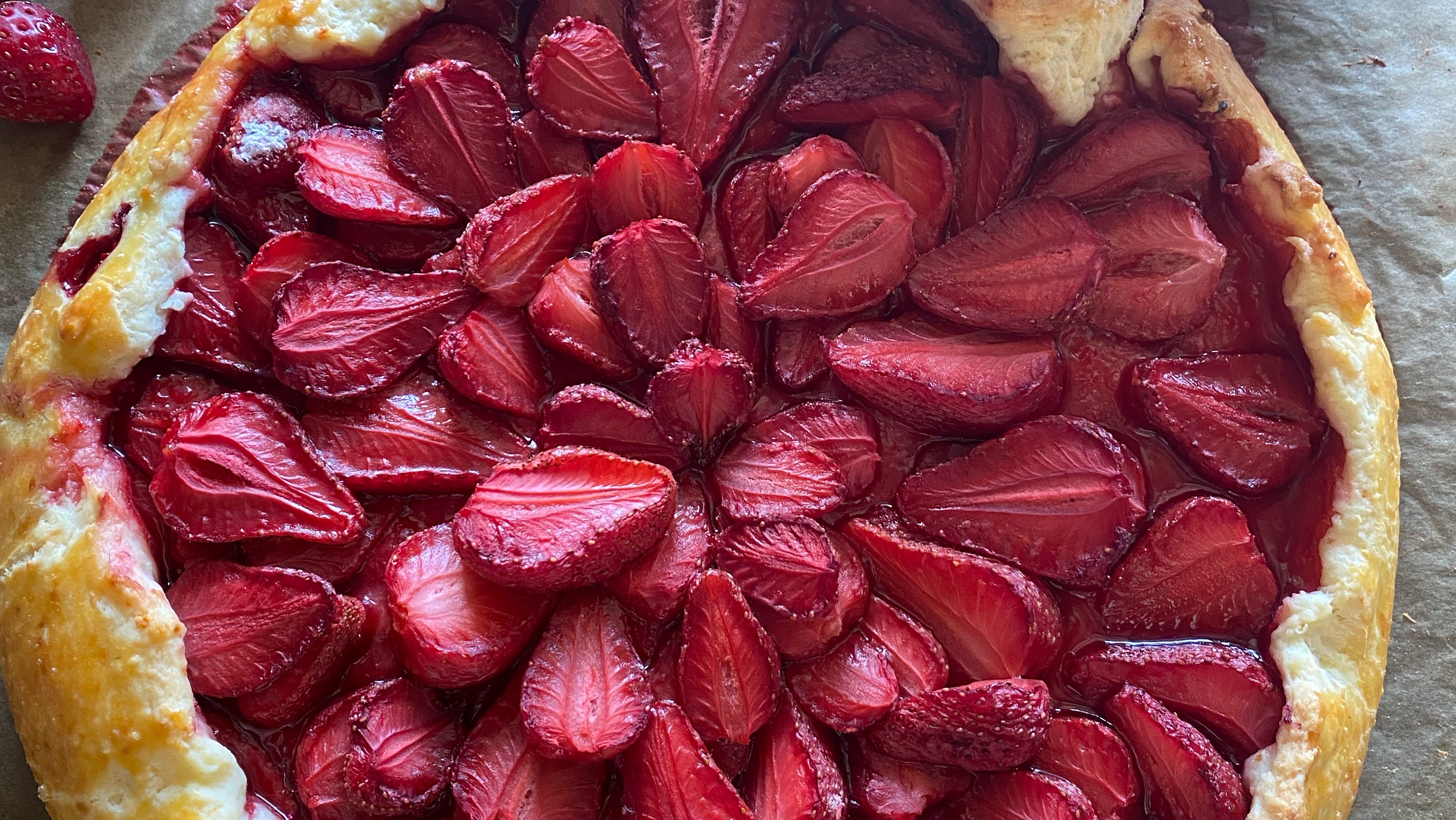 Творожная галета с клубникой. смотреть онлайн