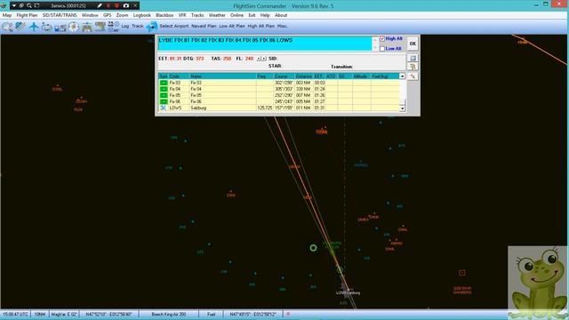 FlightSim Commander, Version 9.6. Простое построение маршрута полёта