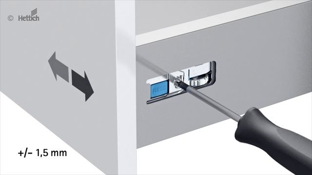 Регулировка стороны передней панели HETTICH InnoTech ATIRA смотреть онлайн
