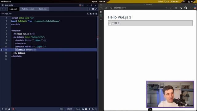 #6 Слоты: введение - Основы Vue.js 3 смотреть онлайн