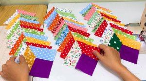 Быстрый и простой 3D узор для лоскутного одеяла | Используйте обрезки любого размера!