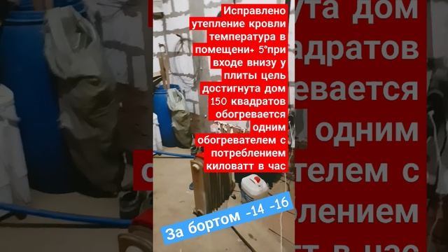 исправлено утепление кровли цель отопить дом с минима