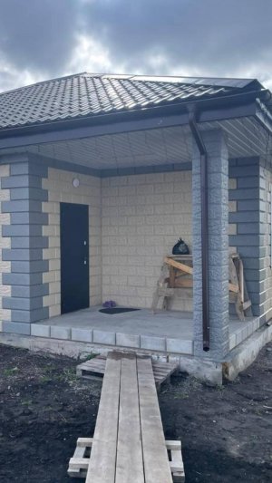 Обзор дома Проект К46 - 76,54 м2. Строительство из Термоблока ТЭБ, Теплоэффективный блок, Теплоблок.