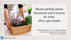 30. Рост растений