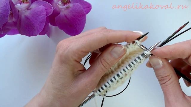 2 способа вязания горловины резинкой 1х1. Ложная кетлев