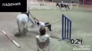 Нелепые падения с лошадей