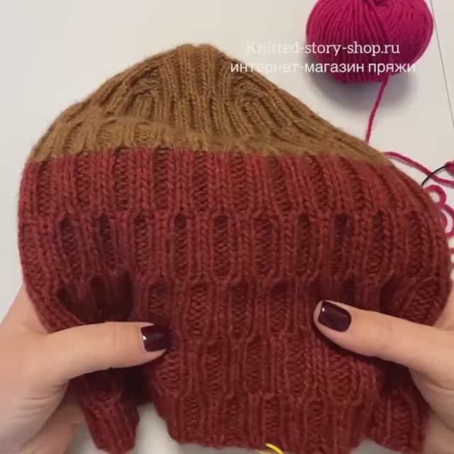 Рельефный узор спицами - МК от интернет-магазина пряжи Knitted-story-shop.ru смотреть онлайн