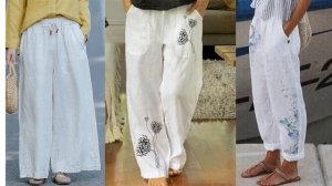 ТРЕНДОВЫЕ ЛЬНЯНЫЕ БРЮКИ💖 КАК СТИЛЬНО НОСИТЬ ЛЬНЯНЫЕ