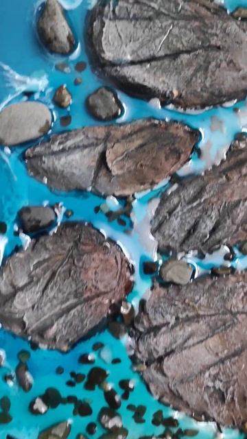 море и все оттенки синего. картина из эпоксидной смолы смотреть онлайн