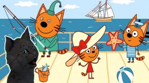 ТРИ КОТА ДАЙВИНГ В МОРЕ С ГОВОРЯЩИМ СУПЕР КОТОМ ( ИГРА для ДЕТЕЙ ) Три Кота  Развивающие игры #161