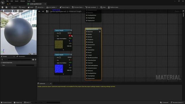 Применение текстур на ландшафт в Unreal Engine 5 смотреть онлайн