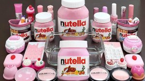 Розовый слайм с НУТЕЛЛОЙ, смешанная случайным образом в Слайм, Космический звук слайма Видео ASMR