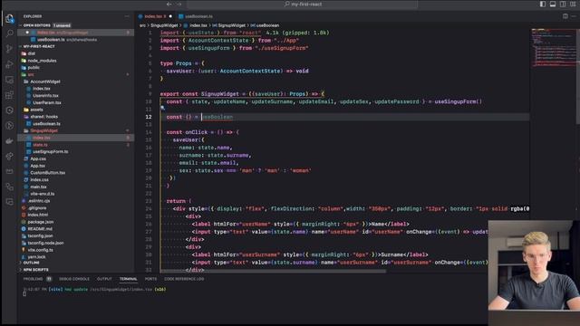 Урок 104 - Кастомный хук useBoolean в React (Зародыш Фронтендера смотреть онлайн