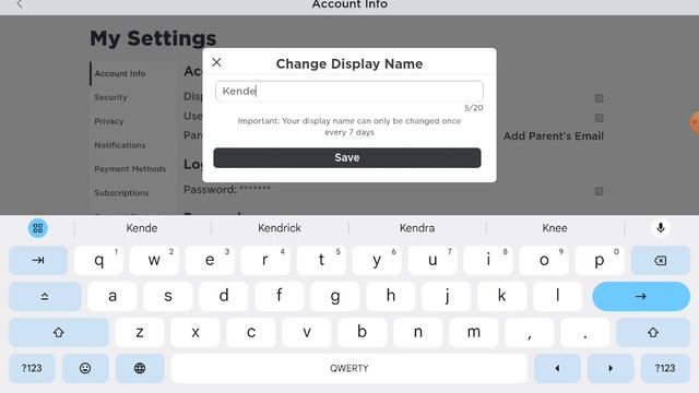 как поменять пароль и имя пользователя в