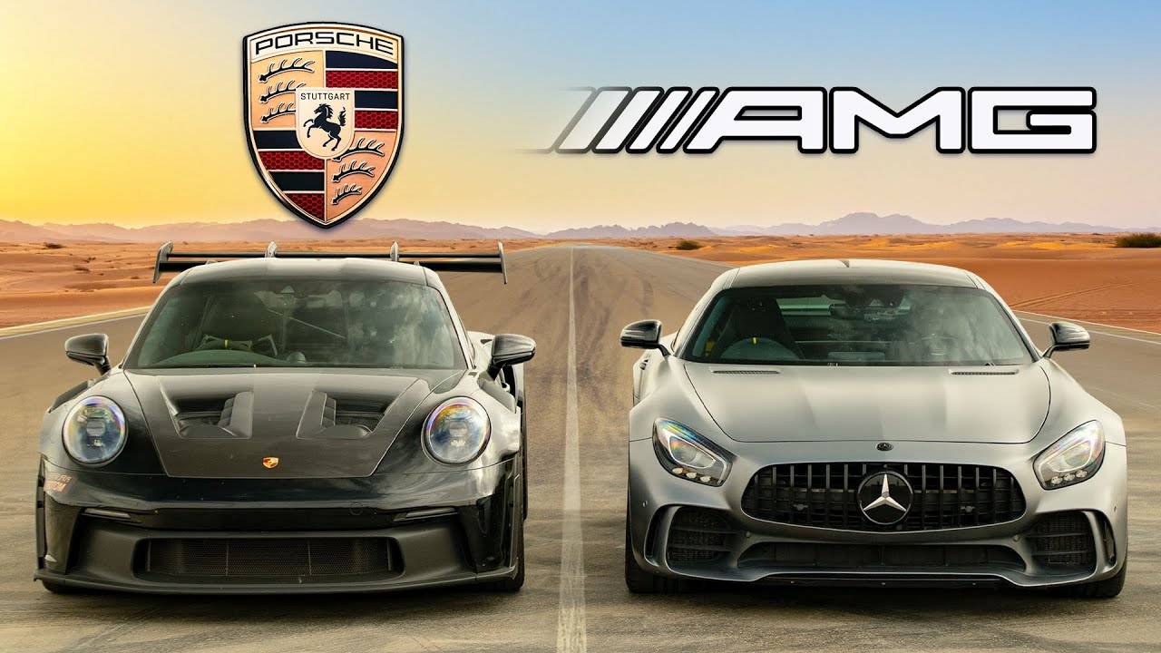 Кто победит в заезде 911 GT3 RS или же AMG GT R？ смотреть онлайн