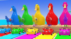 Мультики для малышей. Мультики про уточек и яркие машинки. Смотреть онлайн мультики про машинки.