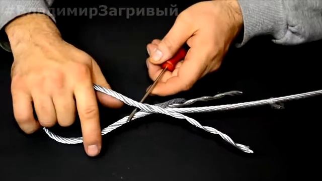 Как БЫСТРО сделать ПЕТЛЮ НА СТАЛЬНОМ ТРОСЕ своими рук? смотреть онлайн