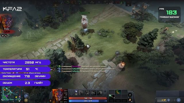 KFA2 X GeForce RTX 4060 Ti Black | Dota 2 | 1080p (FullHD) разрешение