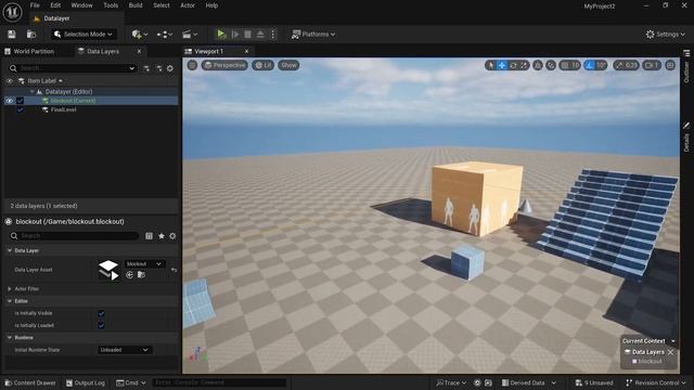 Level Streaming, Data Layers, блокинг уровня в Unreal Engine 5.5 смотреть онлайн