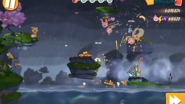 Angry Birds 2. паника короля свиней , босс и водопад !