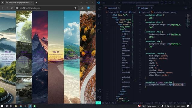 Галерея изображений с Hover Effect Flex Box CSS || Responsive Image Gallery Usin