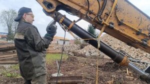 Сварка гидроцилиндра прямо на технике