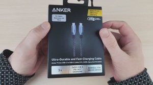 Обзор и разбор кабелей USB-C 240W ANKER A88E2 0.9m и ANKER A8553 1.8m